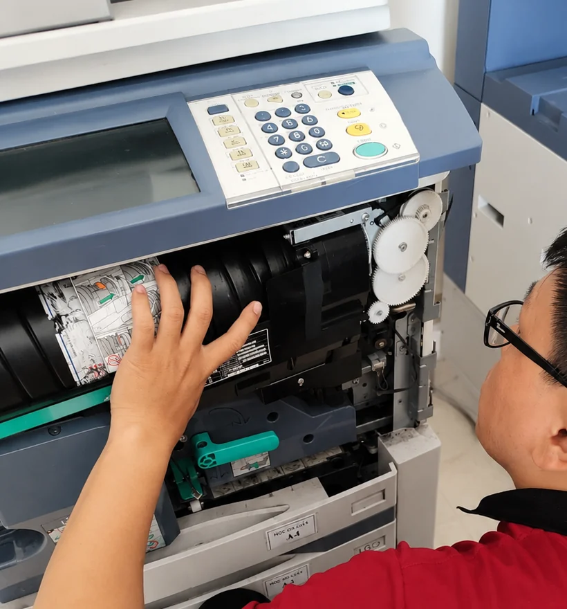 Kỹ thuật viên K39 bảo trì máy photocopy cho thuê